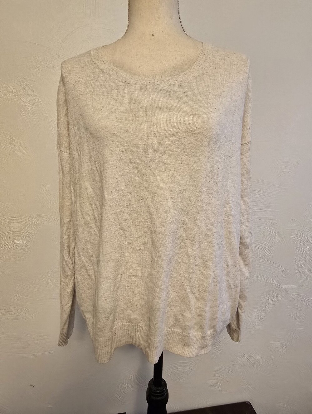 Madewell Cozy Lightweight Pullover Sweater in Oatmeal